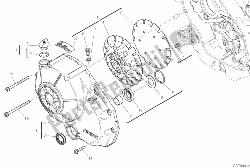 Wszystkie części do Pokrywa Sprz? G? A Ducati Scrambler 1100 Sport PRO USA 2020